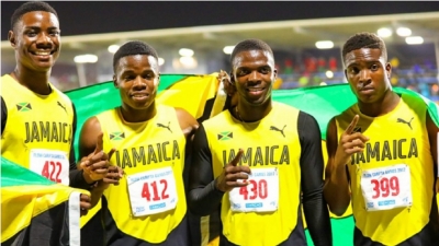 Ministers Grange and Terrelonge congratulate CARIFTA teams