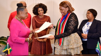 Jamaica and South Africa sign sports cooperation agreement