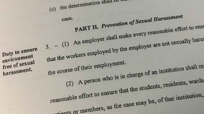 Grange urges work places and institutions to implement sexual harassment policies by June